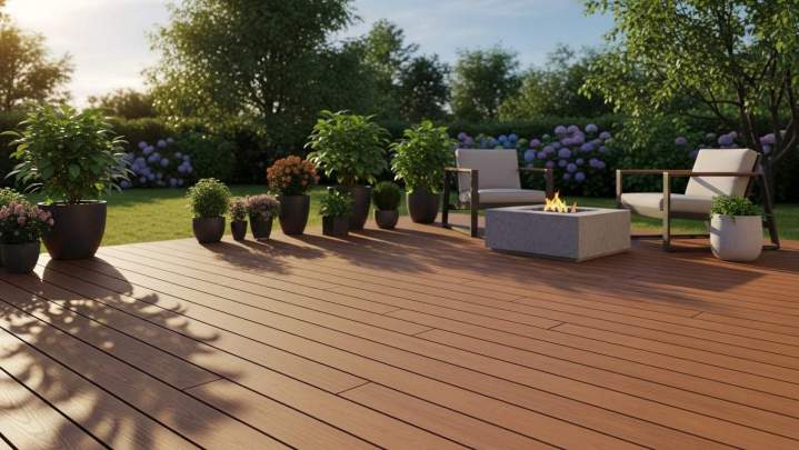 Construction de terrasse, Château-Landon